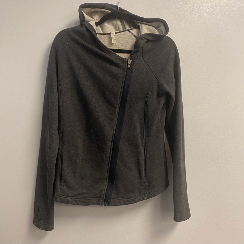 Under Armour asymmetrical zip up hoodie gray size medium